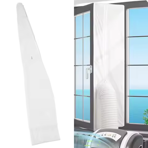 AT44-Airlock Window Seal For Portable Air Conditioner,400 Cm Flexible Cloth Sealing Plate Window Sea