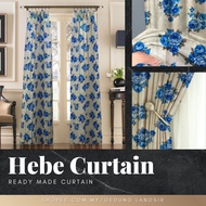 HEBE CURTAIN Langsir Bercorak (15 Corak) / Langsir Rumah / Langsir Tingkap / Langsir Hook Type / Lan