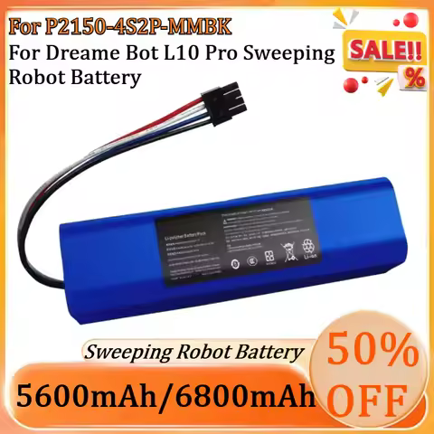 New 5600mAh/6800mAh High Quality Battery for Xiaomi Mi P2150-4S2P-MMBK for Dreame Bot L10 Pro Sweepi