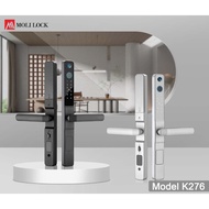 (กันน้ำได้100%)+ WiFi + Camera กล้องหน้า Digital Door Lock ปี 2023 รุ่น Model K-276 สี Black / Silver