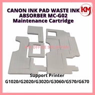 CANON INK PAD WASTE INK ABSORBER MC-G02 Maintenance Cartridge G1020 G2020 G3020 G3060 G570 G670