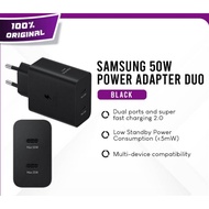 Samsung Charger Adaptor 50W 50 Watt Super Fast Charging Power Adapter Duo Original - Black