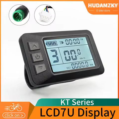 Ebike KT-LCD7U(with USB) Display for Bike Conversion Kit Compatible Voltage 24V 36V 48V with 5 Pins 