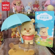 MINISO Blind Box Winnie The Pooh Series Rainy Season Theme Model Doll Kawaii Animation Peripheral Children's Toys Christmas Gift