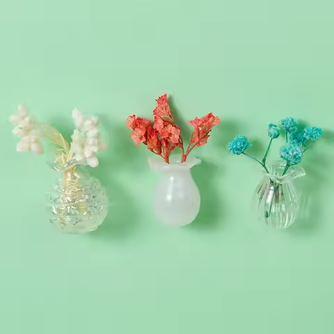 Ceramic Vase Fridge Stickers Excluding Plants Personality Mini Plant Vase DIY Chinese Style Refriger