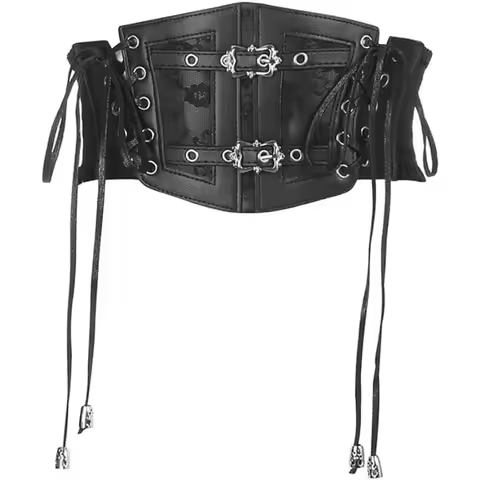 Sup-Coente Goth Waist Corset Belt for Women Gothic Punk Alt Emo Fashion