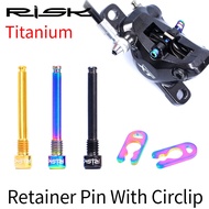 RISK Bicycle Hydraulic Caliper Disc Brake Pad Bolts M4 Titanium Alloy Retainer Pin With Circlip