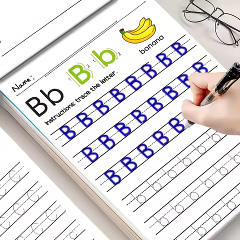 32 Pages A-Z Alphabet ABC Letters Practice Book | Writing Exercises, Alphabet Learning Book, Creativ