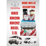 Toyota hiace engine air filter/oil filter/diesel fuel filter/cabin filter/kdh200 kdh202 2014 2.5L di