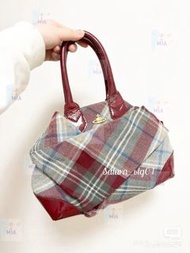 💖Vivienne Westwood 西太后  復古紅色綁帶保齡球手提包