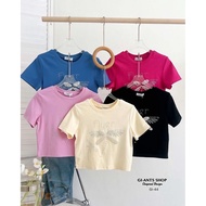 【GIANTS】GT01｜Giants家3D立体短板上衣Giants Dragonfly Beaded Crop Top 3D thailand