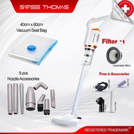 Swiss Thomas Cordless Handheld Vacuum Cleaner with Mop Pad – Rechargeable for Car & Home Use