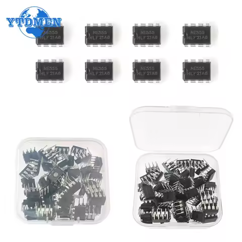 10/25/50PCS Integrated Circuits NE555 NE555P DIP-8 IC Chip Kit