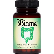 3Biome Natural Probiotic Supplement - 30 Vegetable Capsules, Non-GMO, Vegan, Gluten-Free