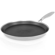 Crepe Pan Nonstick Honeycomb Dosa Pan Stainless Steel Ergonomic Handle Kitchen Pancake Pan Induction