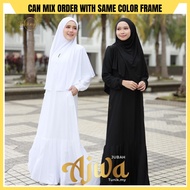 JUBAH UMRAH WANITA MUSLIMAH JUBAH PUTIH HAJI HAWA DRESS LABUH HITAM SIZE S-2XL Tunik