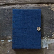 Blue fabric notebook Handmadenotebook Diary