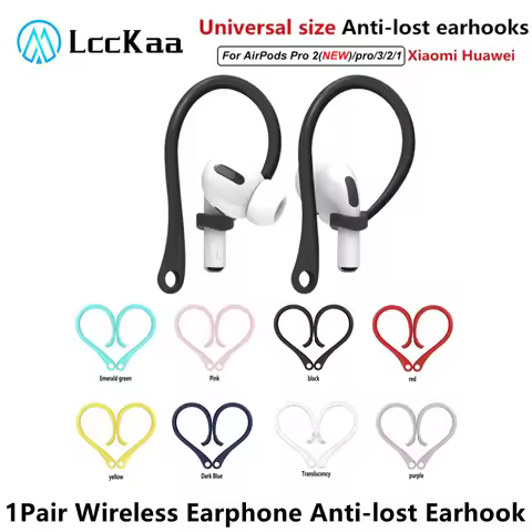 1Pair Silicone Anti-Lost Earhook For Apple Airpods Pro 1 2 3 Xiaomi Huawei Wireless Bluetooth Headph