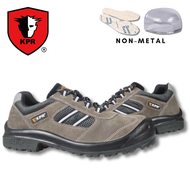 KPR M-017G Grey Suede/Mesh Low-Cut Lace-Up Sports Safety Shoes (Metal-Free) with Impact (Toecap) &amp; Anti-perforation (Midsole)  Protection