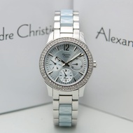 JAM TANGAN WANITA ALEXANDRE CHRISTIE AC 2463 SILVER BLUE ORIGINAL