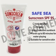 Safe Sea Sunscreen Sun Block Reef Friendly with Anti Jellyfish Protection Organic SPF 95 Coral Safe 