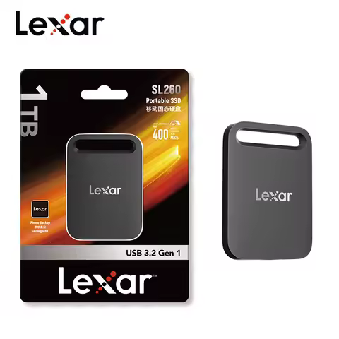 Lexar Portable SSD USB 3.2 Type-C Solid State Drive SL260 PSSD 512GB 1TB External Hard Drive for iPh