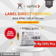 label thermal label stiker barcode label pengiriman 100x150 250 pcs