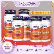 Now Foods, Vitamin D-3 1000 IU / 2000 IU / 5000 IU / 10000 IU / 50000 IU / 120 | 240 | 360 Softgels 