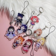 Love Live Sunshine Aqours fanmade Acrylic Keychain Strap/