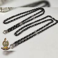 » Exquisite Stainless Steel Plating Black Amulet Necklace [3/5 Buckle]