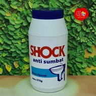 SHOCK Bubuk Anti Sumbat wastafel Toilet Kloset Pipa septik tank 375g Anti Mampet/BUBUK ANTI SUMBAT MAMPET PELANCAR SALURAN AIR WC TOILET PIPA//Cairan Anti Mampet Pada WC Westafel / Bubuk Anti Sumbat Mengatasi Wc Wastafel Mampet dengan Cepat dan saluran la