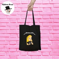 METALLICA tote bag zippered tote bag men's tote bag/ tote bag/ Wanita band tote bag/ black tote bag/