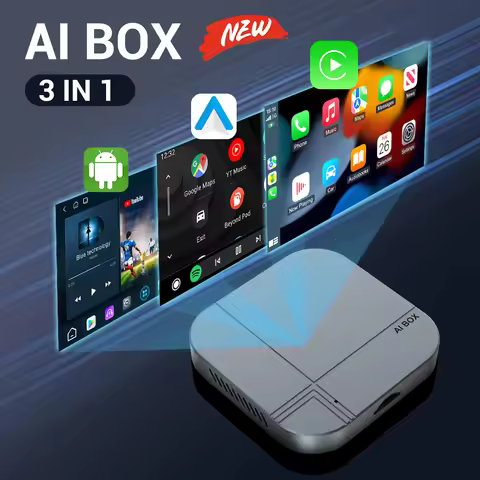 Kowankit Wireless Carplay Android Auto Apple 3in1 Ai Box 4+32gb With Wifi6 BT Support Any Apps Plug 