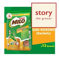Milo Chocolate Malt Drink Powder with Milk - Gao Kosong (Sachet) 13X33g - SH