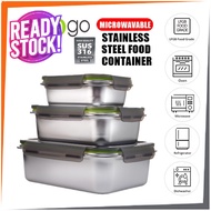 
LEXNGO Food Storage Container Meal Prep Food Container Microwave Safe Leak-Proof Stainless Steel SU