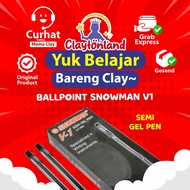 [PCS] PEN BALLPEN/ SNOWMAN V1 SEMI GEL PEN 0.7MM BALLPOINT/