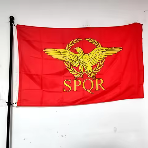 SPQR Roman Empire Flag, People of Rome, Outdoor, Indoor Decorations, Banner for Home