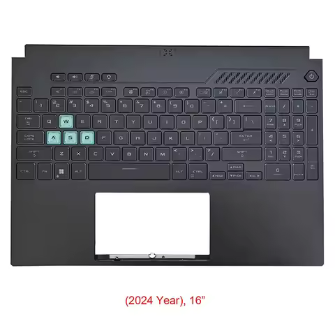 16" Palmrest with Backlit Keyboard For ASUS TUF Gaming F16 FX607 FA607 FX607J (Black) (2024 Year)