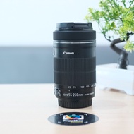 lensa telle Canon 55-250mm STM for DSLR Canon second mulus terbaik di kelasnya