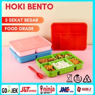 BBS Lunch Box Bento Hoki 5 Sekat High Way Tempat Makan Catering Kantoran Misting Tempat Bekal Anak S
