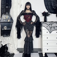 Women's Vintage Transparent Gothic Crop Top 8853