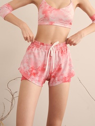 TA ACTIVE CARDIO PRINTED SHORTS กางเกงขาสั้นพิมพ์ลาย ผ้า Micro fiber