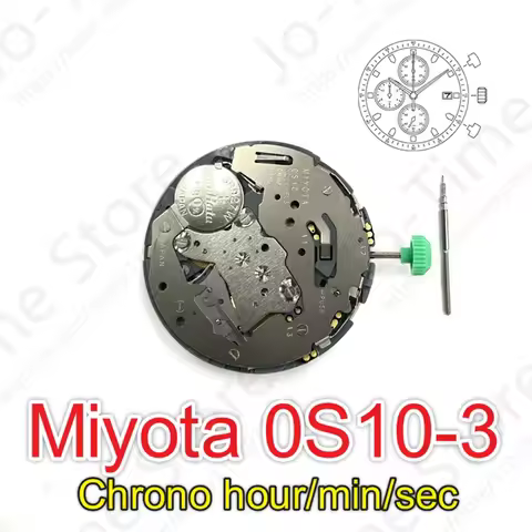 Miyota 0S10-3 Chronograph Movement Japan 0S10 Mechanical Movement Can Incorporate Tachymeter Functio