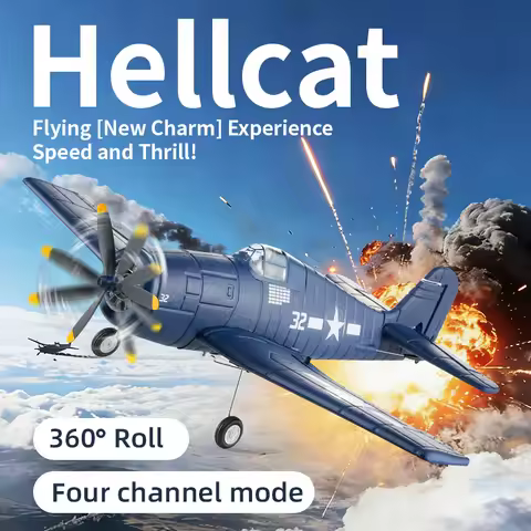 F6F Hellcat RC Fighter 2.4G 4CH Brushless EPP Foam Fixed Wingspan Aircraft One Key Stunt RC Plane Wi