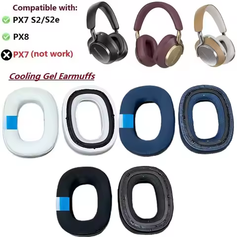 Cooling Gel Ear Pads For Bowers & Wilkins B&W PX7 S2/S2e/PX8 Headphones Replacement ear cushions Ear