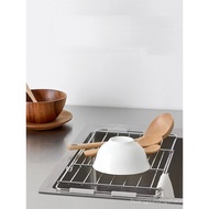 MUJI MUJI Stainless Steel Retractable Drain Rack Shelf Kitchen Sink