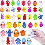 Easter Mochi Squishy Toys for Kids Mini Cute Squeeze Fidget Toy Stress Reliever Anxiety Easter Basket Stuffers Egg Fillers Gift Classroom Prize