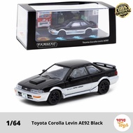 AR2158 Tarmac Works 1/64 Toyota Corolla Levin AE92 Black Gray Tarmac64