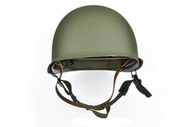 2館 鋼製 復刻 二戰 M1 頭盔 ( 安全帽功夫龍鎮暴護具防身鋼盔防彈盔角色扮演軍人士兵防彈WARGAME偽裝帽