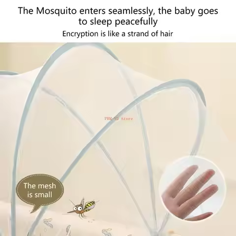 28TD Baby Bed Tent Canopy Insect Protections Net Cover Universal Netting for Bassinet Indoor Outdoor